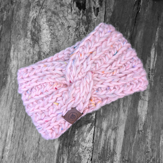 Mohair Silk Headband - Pink Sprinkles