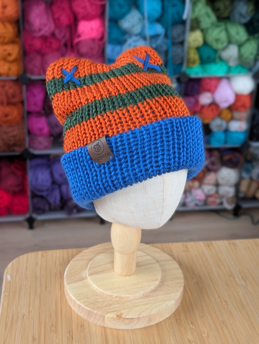 Stripey Ears Hat Orange
