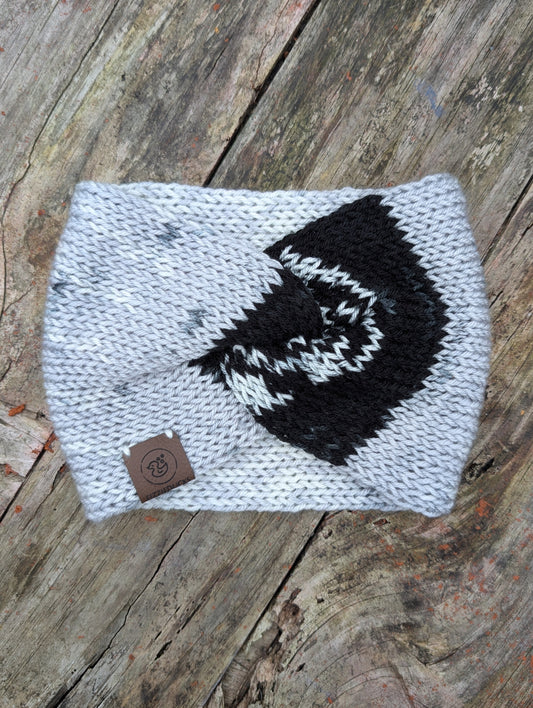 Fair Isle Headband Black