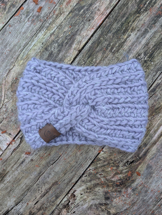 Mohair Silk Headband - Steel Grey